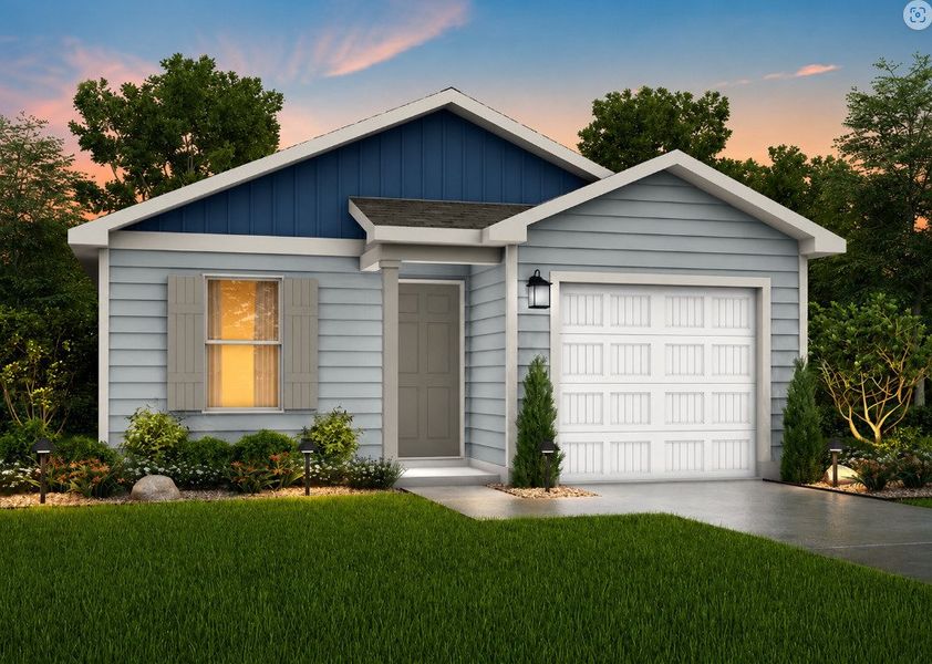 Front exterior of a new home in Williford Estates, Lumberton, TX, highlighting curb appeal (Image 1). Front exterior of a new home in Williford Estates, Lumberton, TX, highlighting curb appeal (Image 1).