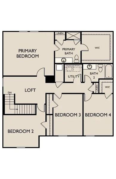 2D floor plan layout of this home in Mt. Tabor Ridge, Dallas, GA (Image 4).