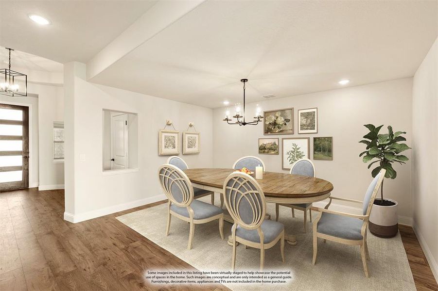 Furnished interior view inside a new home in Coyote Crossing, Godley (Image 19).