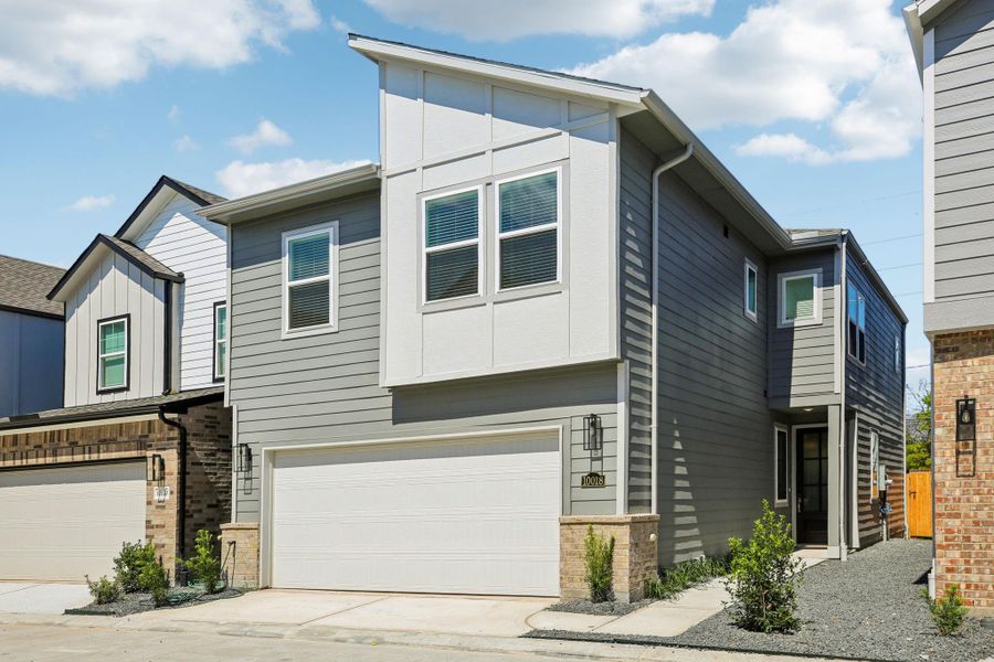Exterior details and patio area of a home in Spring Brook Village - City Series, Houston (Image 3).