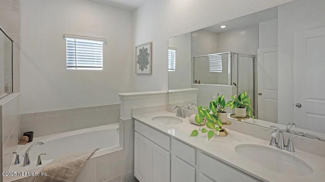Furnished interior view inside a new home in Seaton Creek: Seaton Creek 50s, Jacksonville (Image 25).