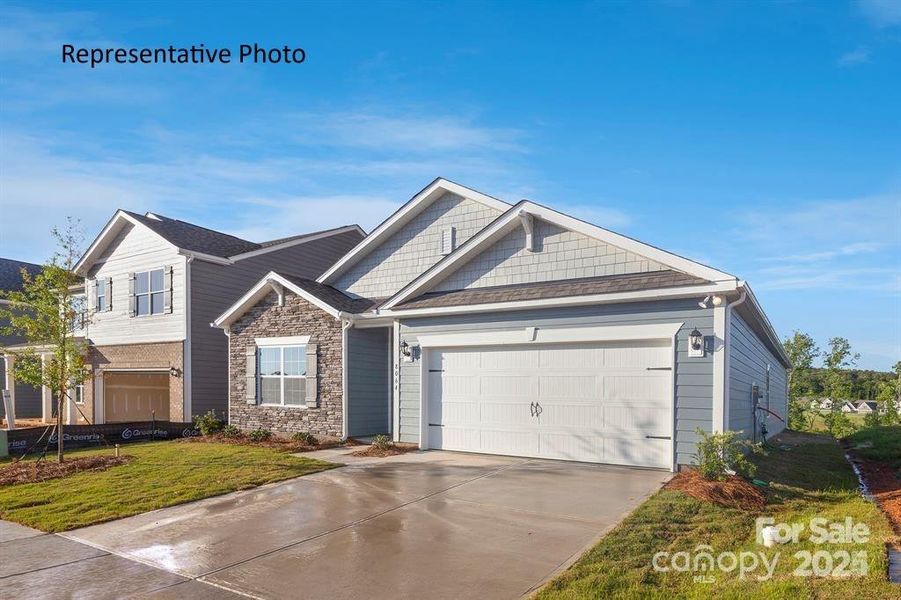 Front exterior of a new home in Laurelbrook, Sherrills Ford, NC, highlighting curb appeal (Image 19).