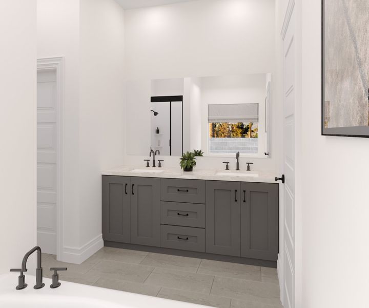 Representative furnished interior of a home built from the Centennial by Beazer Homes in Montana Vista - Highland, Buckeye (Image 5).