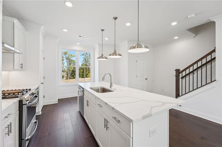 Furnished interior view inside a new home in Palisades Townhomes, Cumming (Image 11).