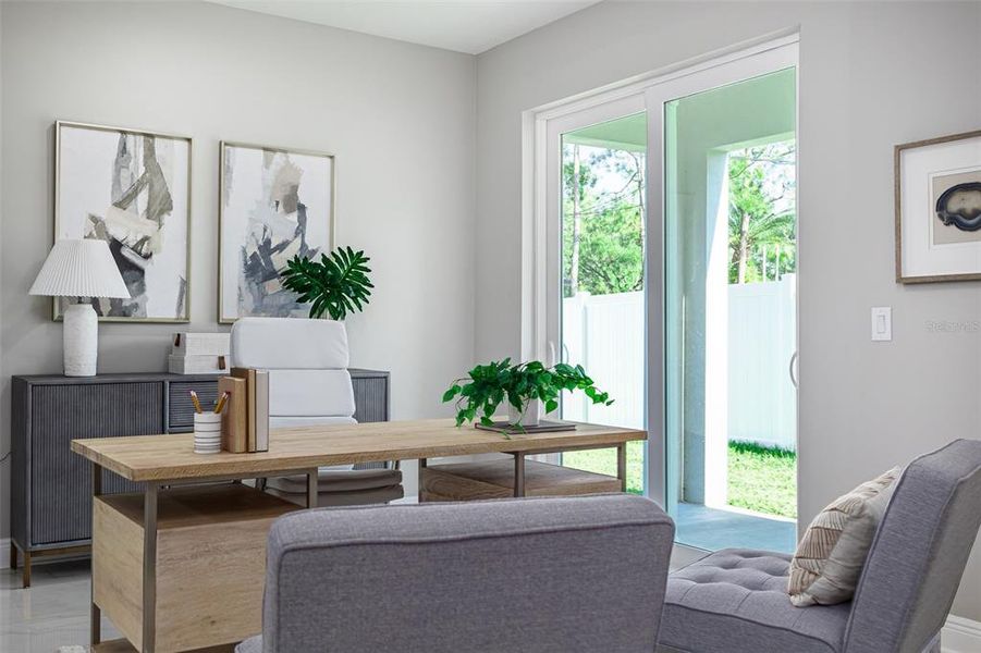 Furnished interior view inside a new home in , Tampa (Image 12). Furnished interior view inside a new home in , Tampa (Image 12).