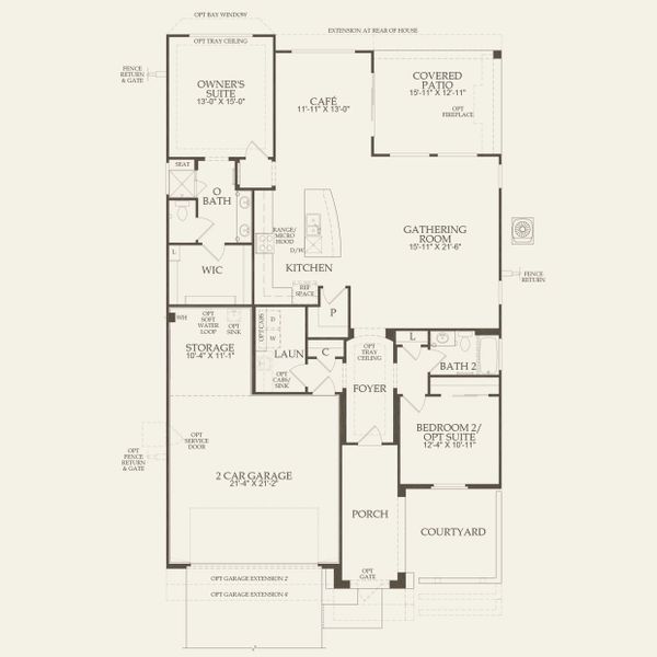 2D floor plan layout for the Sanctuary Final Opportunity by Del Webb in Sun City Anthem at Merrill Ranch, Florence, AZ (Image 3). 2D floor plan layout for the Sanctuary Final Opportunity by Del Webb in Sun City Anthem at Merrill Ranch, Florence, AZ (Image 3).