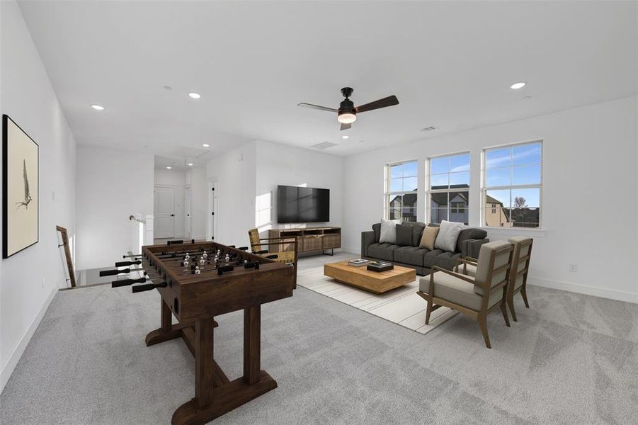 Furnished interior view inside a new home in Kreymer at the Park, Wylie (Image 20). Furnished interior view inside a new home in Kreymer at the Park, Wylie (Image 20).