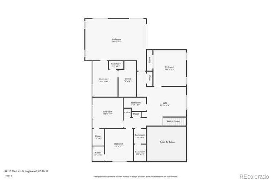 2D floor plan layout of this home in , Englewood, CO (Image 6). 2D floor plan layout of this home in , Englewood, CO (Image 6).
