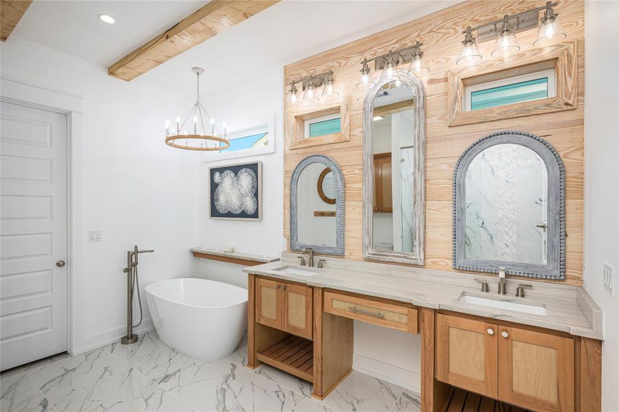 Furnished interior view inside a new home in , Bolivar Peninsula (Image 10).