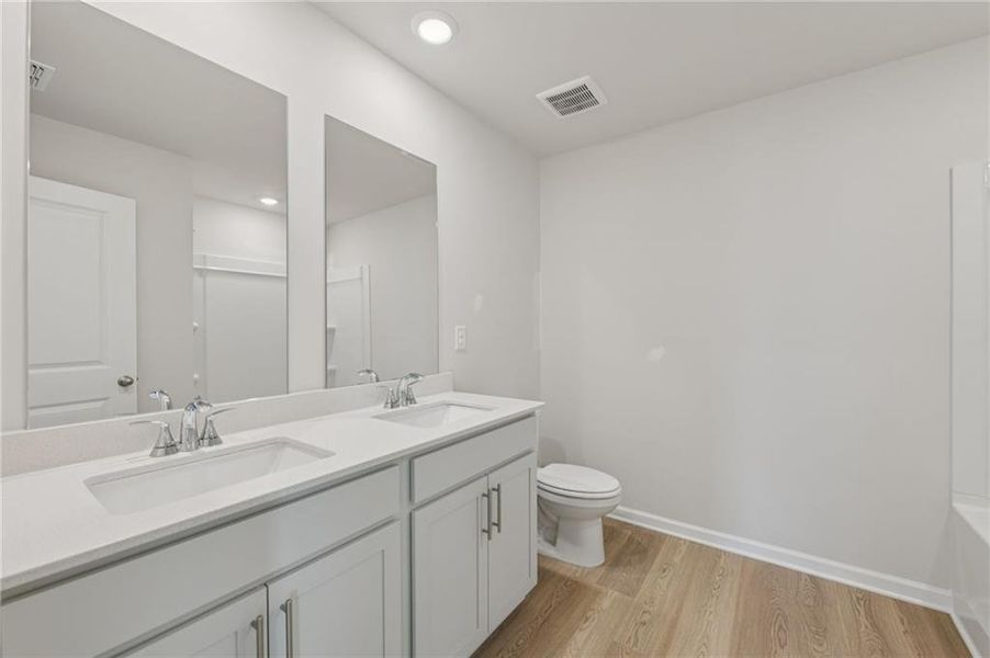 Furnished interior view inside a new home in Parkside at Grayson, Grayson (Image 7).