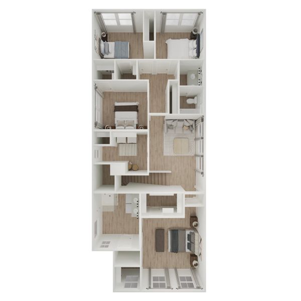 2D floor plan layout for the San Antonio by K. Hovnanian® Homes in Piccolina, Houston, TX (Image 6). 2D floor plan layout for the San Antonio by K. Hovnanian® Homes in Piccolina, Houston, TX (Image 6).