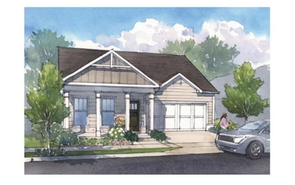 Exterior rendering of this home design in Echols Farm, Hiram, GA (Image 4).