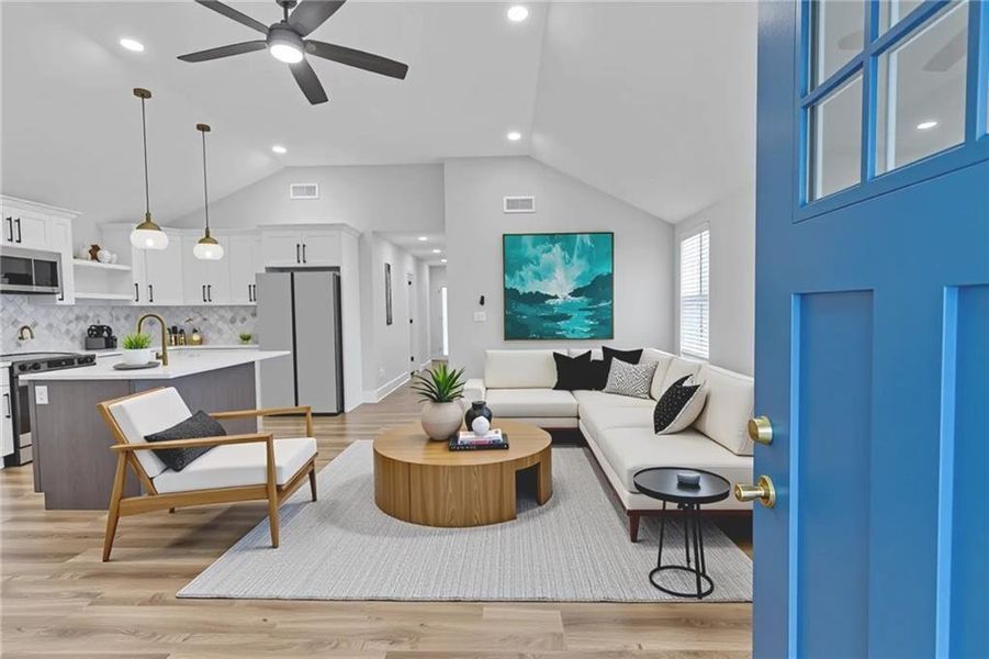 Furnished interior view inside a new home in , Atlanta (Image 12).