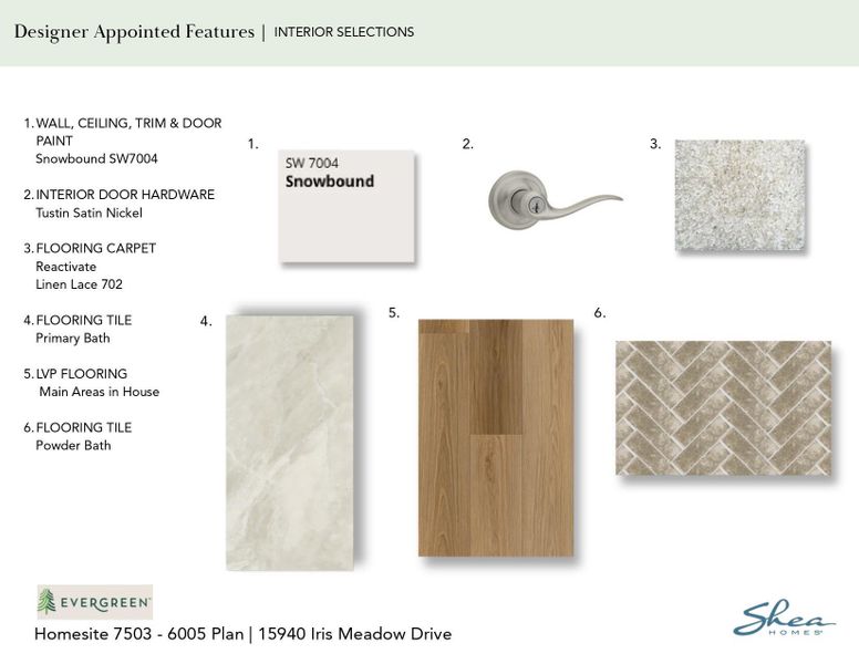 Sample of building materials used in homes in Evergreen 70', Conroe (Image 15). Sample of building materials used in homes in Evergreen 70', Conroe (Image 15).