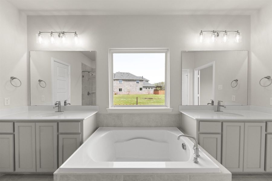 Furnished interior view inside a new home in Creekview Meadows, Pilot Point (Image 8).