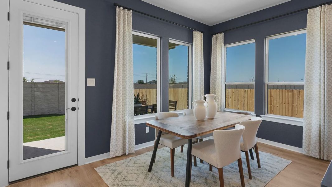 Representative furnished interior of a home built from the Leilana by Chesmar Homes in The Grove at Blackhawk, Pflugerville (Image 12). Representative furnished interior of a home built from the Leilana by Chesmar Homes in The Grove at Blackhawk, Pflugerville (Image 12).
