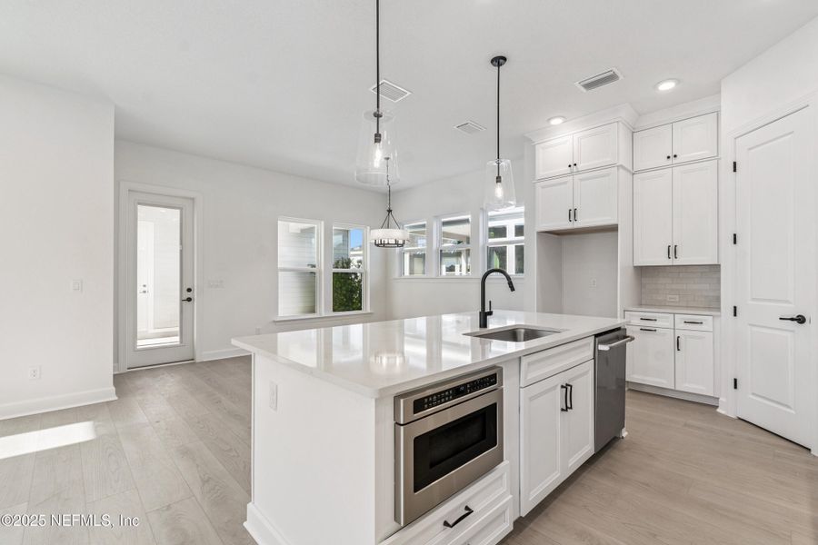 Furnished interior view inside a new home in Seven Pines 50' Rear Entry, Jacksonville (Image 6). Furnished interior view inside a new home in Seven Pines 50' Rear Entry, Jacksonville (Image 6).