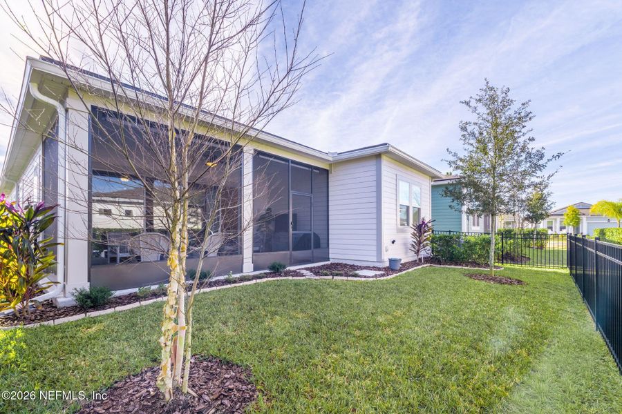 Exterior details and patio area of a home in RiverTown - WaterSong, St. Johns (Image 18).