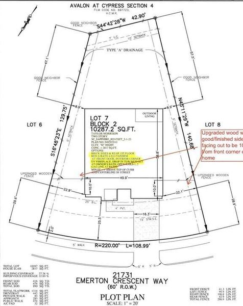 21731 Emerton Crescent Way Plot Plan 21731 Emerton Crescent Way Plot Plan