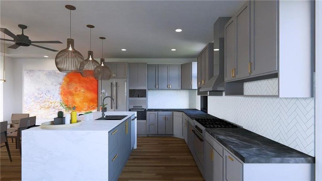 Furnished interior view inside a new home in , Duluth (Image 10).