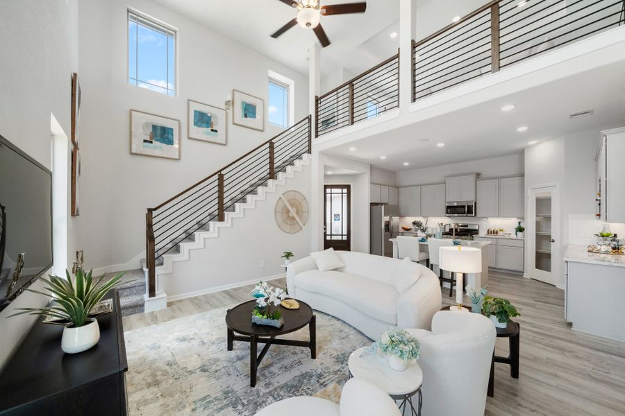 Furnished interior view inside a new home in Bluebonnet Village, Bellville (Image 6). Furnished interior view inside a new home in Bluebonnet Village, Bellville (Image 6).