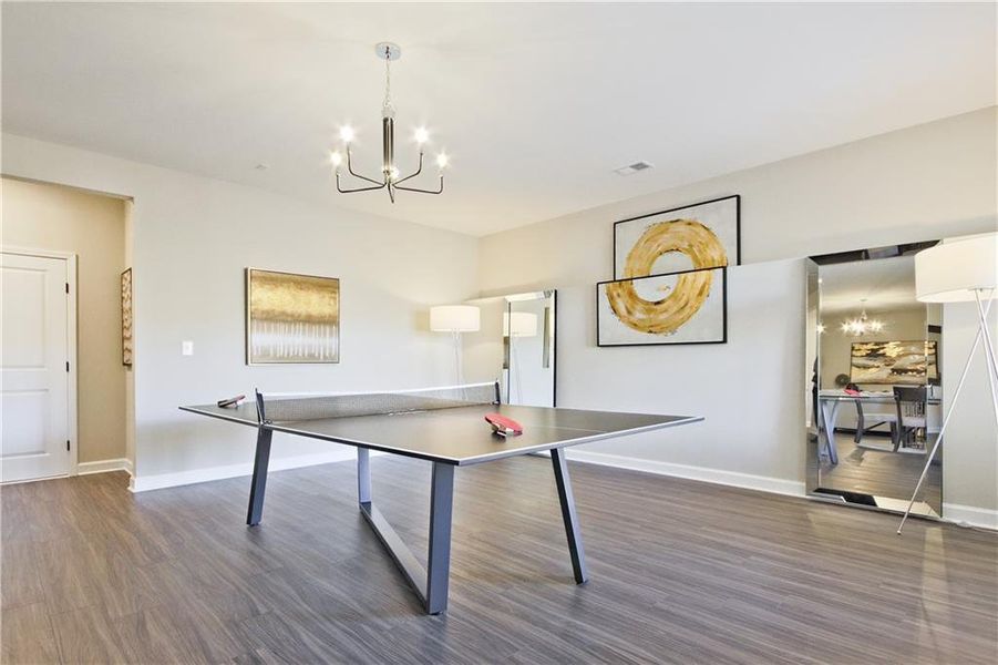 Furnished interior view inside a new home in Courtyards at Traditions, Cumming (Image 47).
