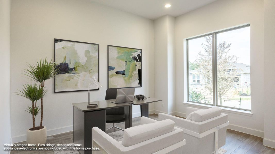 Furnished interior view inside a new home in Parkside on the River West, Georgetown (Image 7).