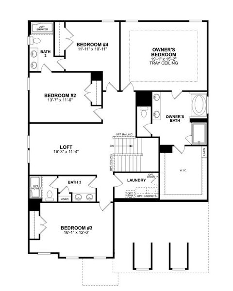 2D floor plan layout of this home in Spring Grove, Huntersville, NC (Image 3).
