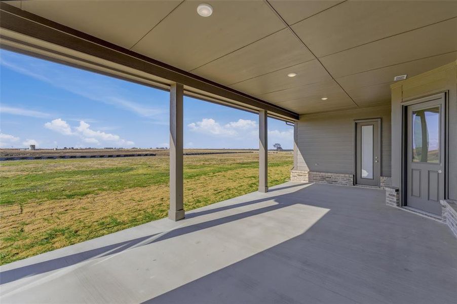 View of patio featuring a rural view