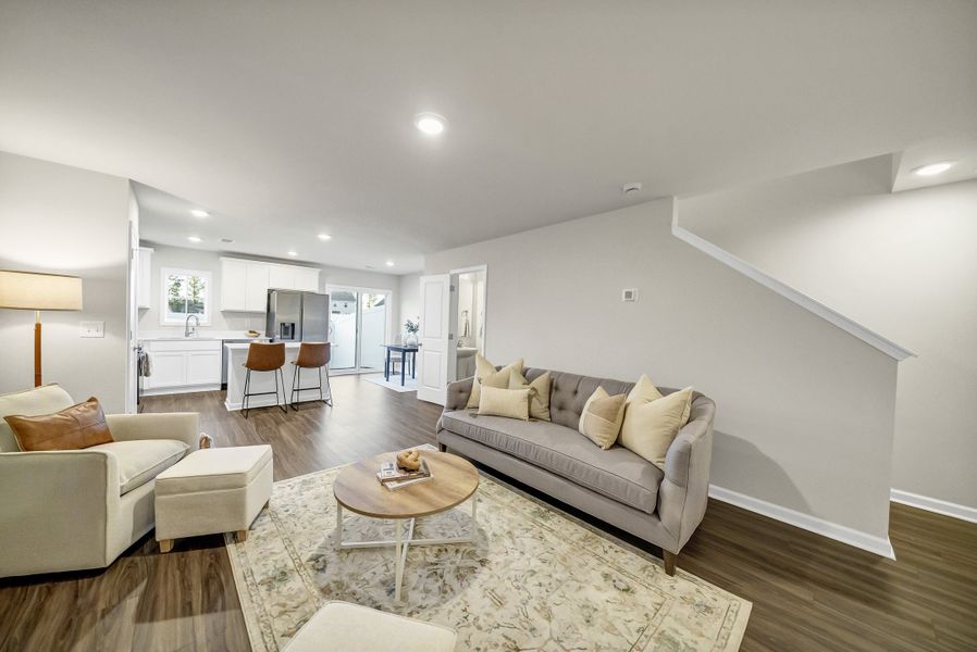Furnished interior view inside a new home in Village at Boulware, Lugoff (Image 3). Furnished interior view inside a new home in Village at Boulware, Lugoff (Image 3).
