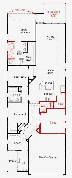 2D floor plan layout of this home in Two Step Farm, Montgomery, TX (Image 5).