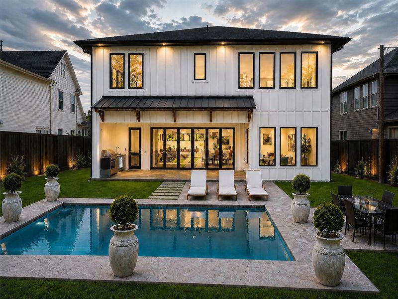 Rendering of possible pool placement.  Pool not included in list price