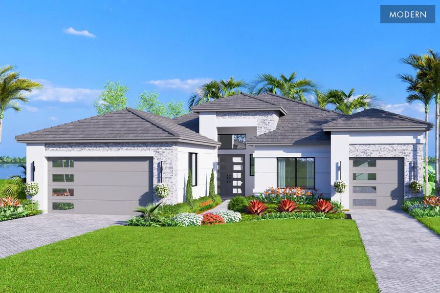 Representative exterior photo of a completed home built from the Michele II by GL Homes in Valencia Vista at Riverland, Port St. Lucie, FL (Image 13). Representative exterior photo of a completed home built from the Michele II by GL Homes in Valencia Vista at Riverland, Port St. Lucie, FL (Image 13).