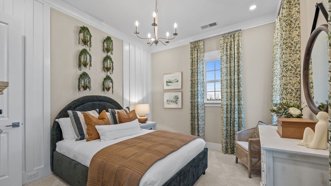 The Inspire Plan by DBR Homes with a secondary bedroom in Fort Mill, SC