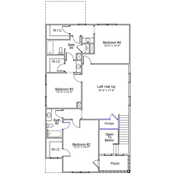 2D floor plan layout of this home in Lakeside Saluda, Greenville, SC (Image 6).