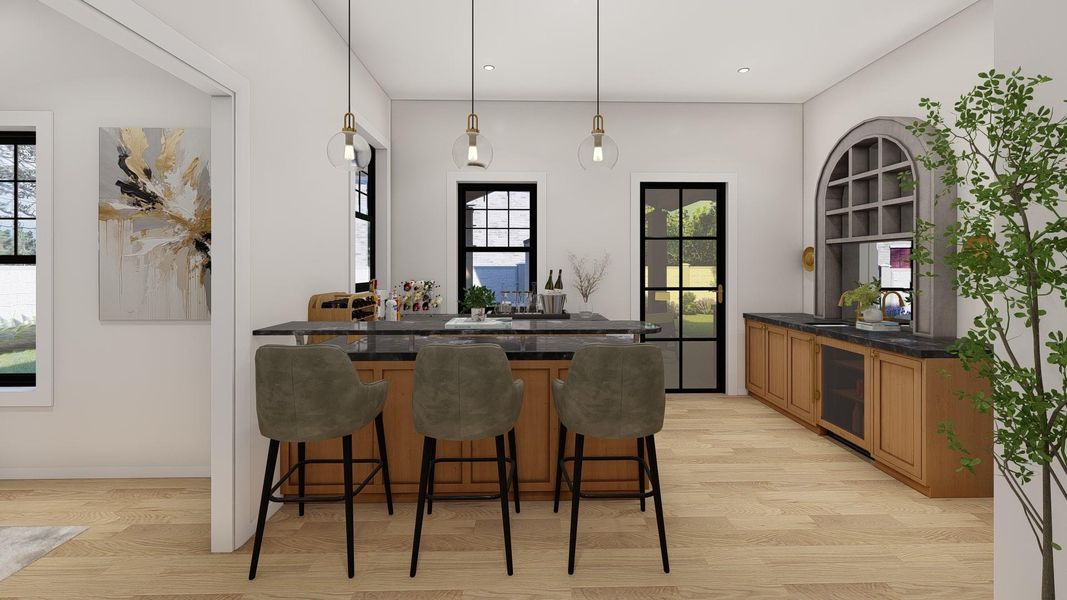 Wet Bar These are Pre-Build Renderings, the home will vary from this photo.