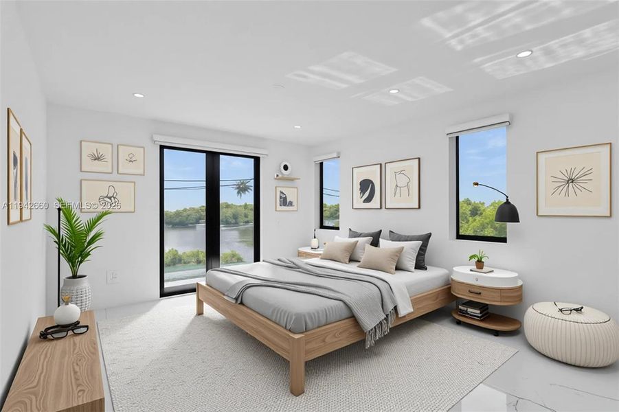 Furnished interior view inside a new home in , Key Largo (Image 52).