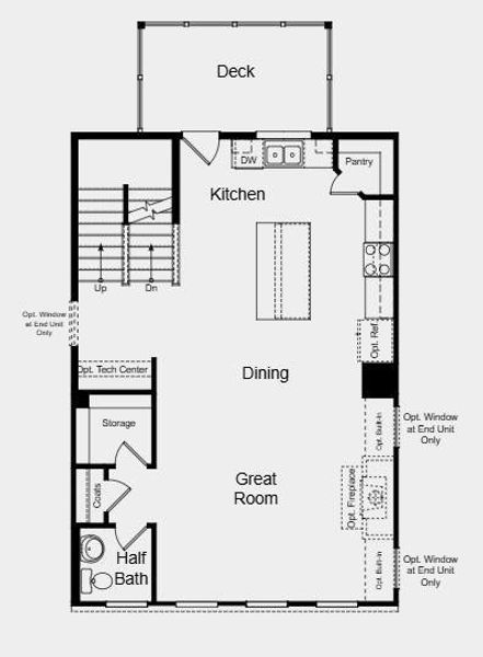 2D floor plan layout of this home in Rosewood Farm, Lawrenceville, GA (Image 6).