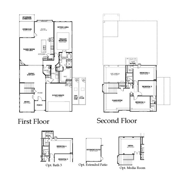 2D floor plan layout of this home in Brookshire at Legacy Hills, Celina, TX (Image 5). 2D floor plan layout of this home in Brookshire at Legacy Hills, Celina, TX (Image 5).