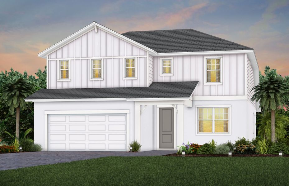 Representative exterior photo of a completed home built from the Burbank by Pulte Homes in SeaFlower, Bradenton, FL (Image 17). Representative exterior photo of a completed home built from the Burbank by Pulte Homes in SeaFlower, Bradenton, FL (Image 17).