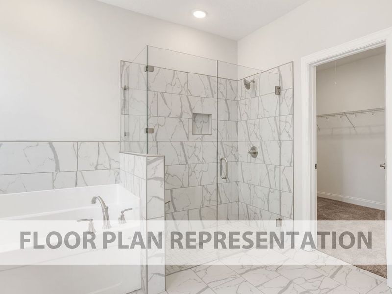 Sutton Plan Primary Bath with Walk-in Shower and Tub