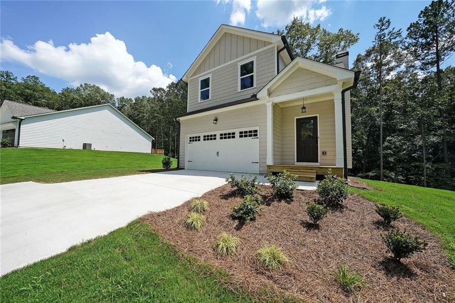 Front exterior of a new home in , Dahlonega, GA, highlighting curb appeal (Image 2).
