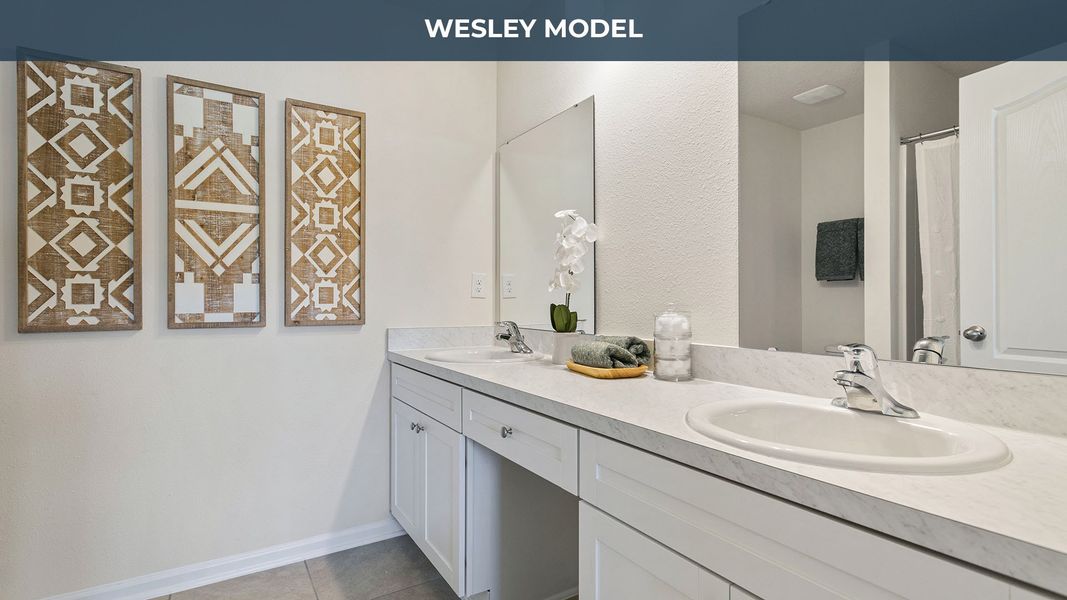 Representative furnished interior of a home built from the Wesley by D.R. Horton in Bridgewater, St. Augustine (Image 11).