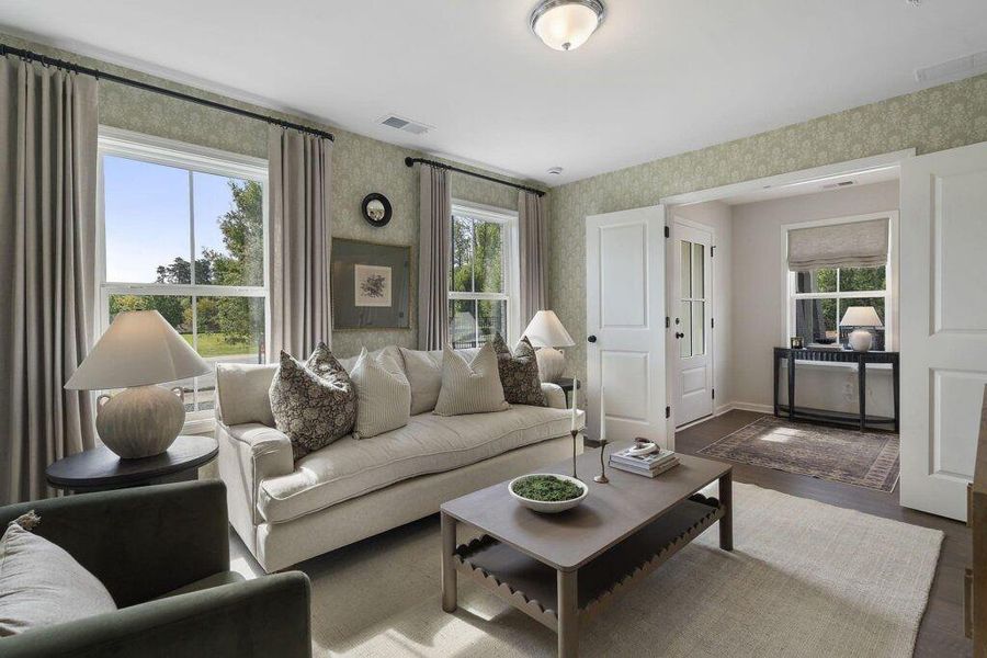 Furnished interior view inside a new home in , Alpharetta (Image 4). Furnished interior view inside a new home in , Alpharetta (Image 4).