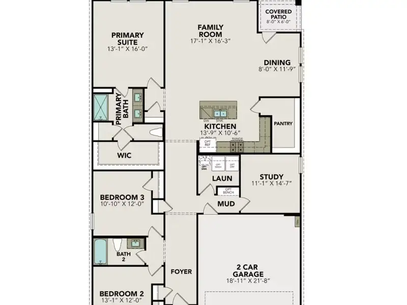 2D floor plan layout of this home in Comanche Ridge, San Antonio, TX (Image 3). 2D floor plan layout of this home in Comanche Ridge, San Antonio, TX (Image 3).