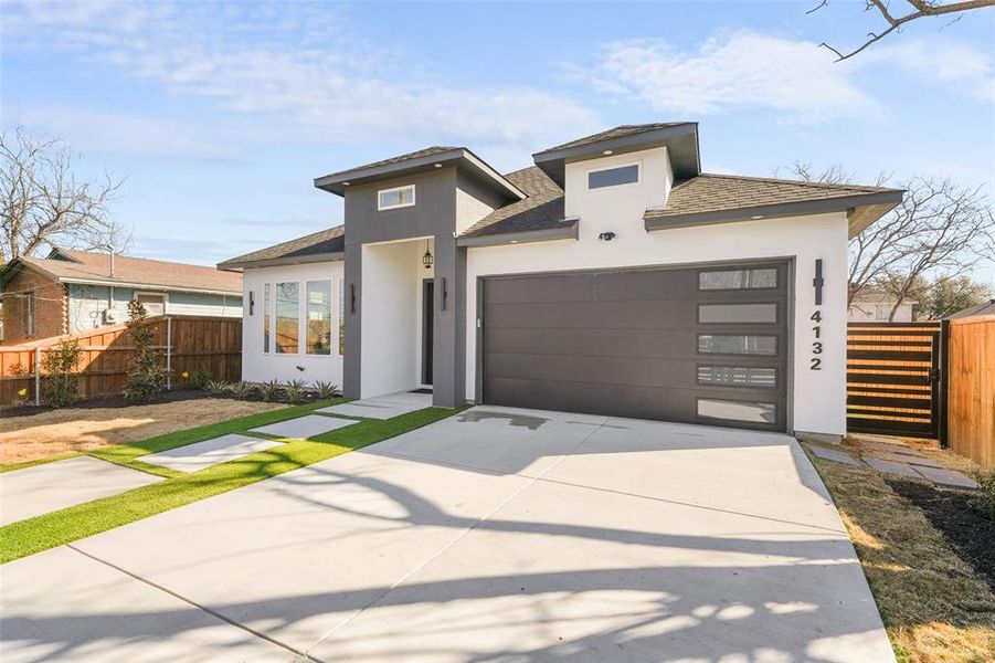 Front exterior of a new home in , Dallas, TX, highlighting curb appeal (Image 27).
