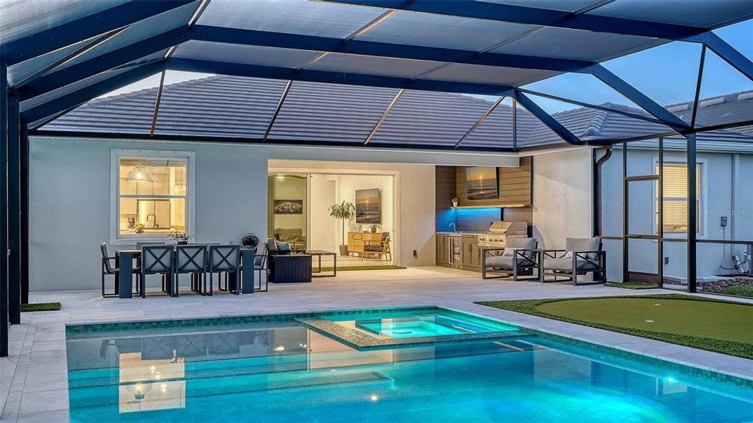 Exterior details and patio area of a home in Star Farms at Lakewood Ranch, Bradenton (Image 20).