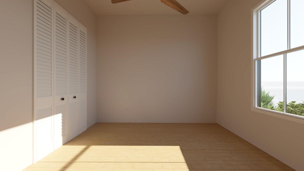 Bright third bedroom featuring natural light, spacious closet with louvered doors, and clean modern finishes—ideal for guests and kids! Bright third bedroom featuring natural light, spacious closet with louvered doors, and clean modern finishes—ideal for guests and kids!