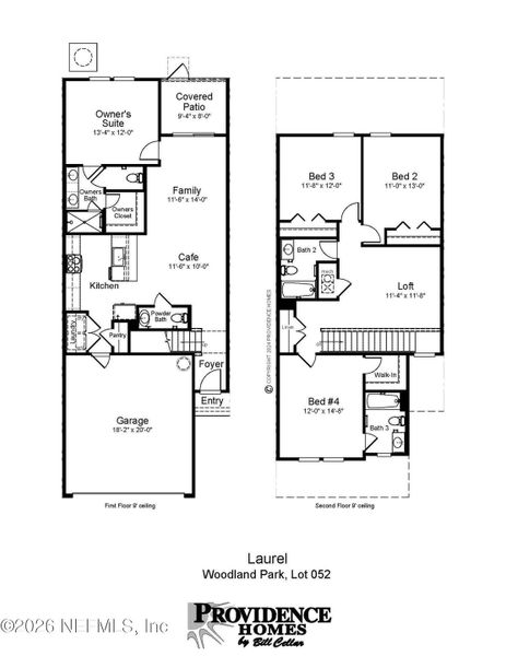 2D floor plan layout of this home in Woodland Park, Ponte Vedra, FL (Image 5).