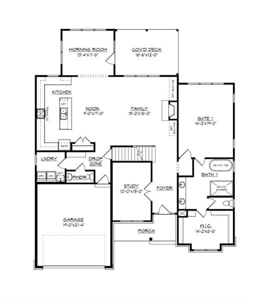 2D floor plan layout of this home in , Fort Mill, SC (Image 3).